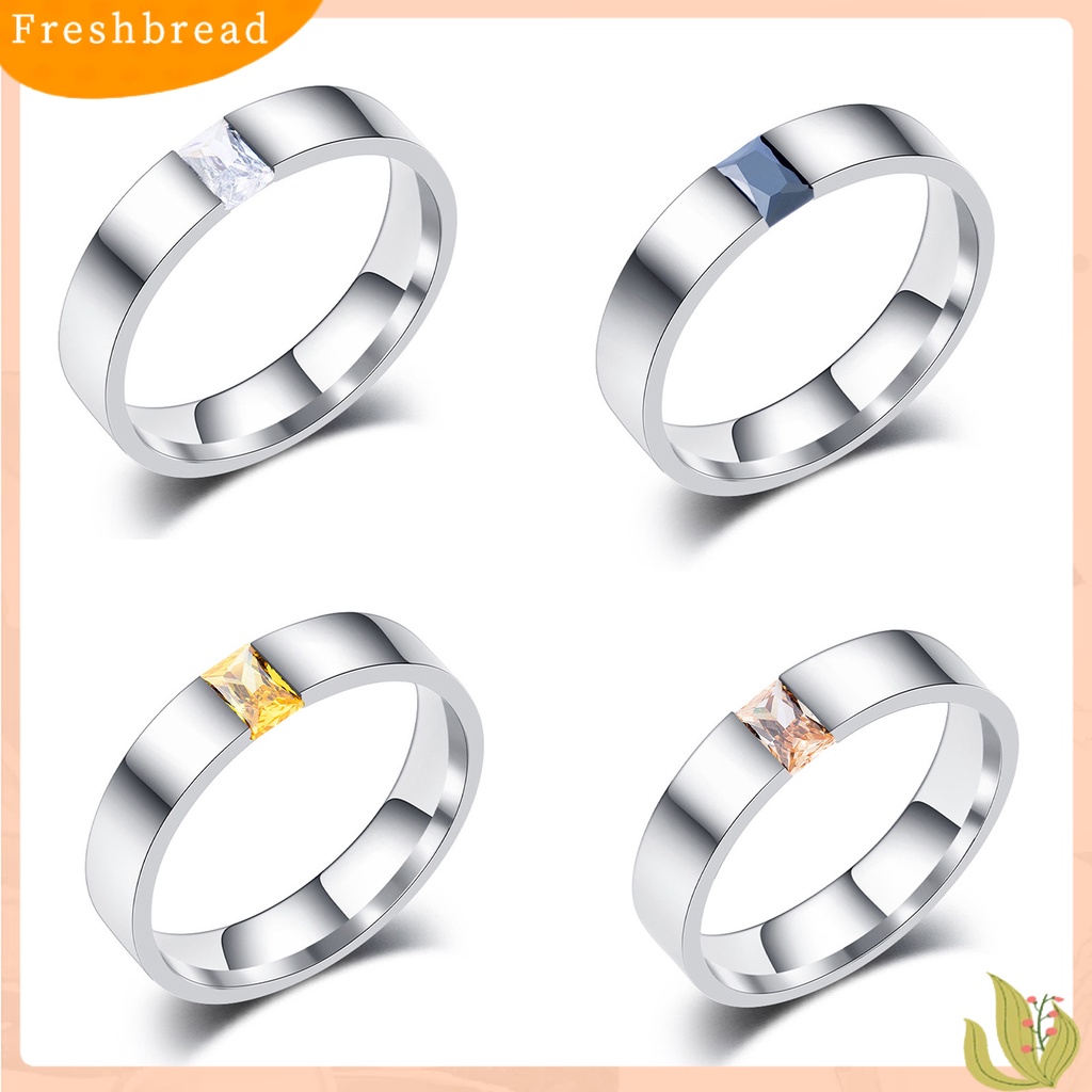 &lt; Freshbread &gt; Cincin Unisex Bright Luster Adjustable Open Design Glossy Semua Pertandingan Dekorasi Hadiah Cubic Zirconia Wanita Pria Pernikahan Pertunangan Ring Untuk Perjamuan