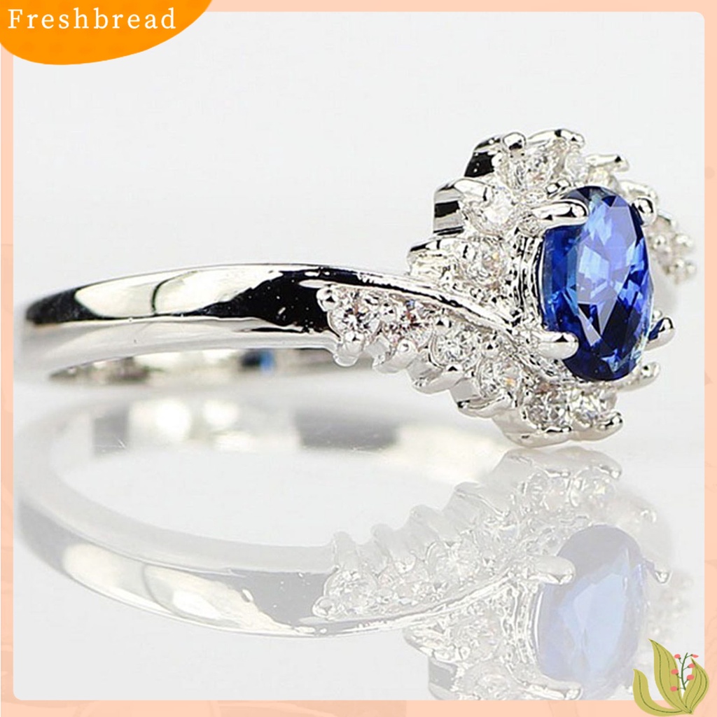 < Freshbread > Perhiasan Cincin Geometris Pengerjaan Halus Indah Bersinar Cubic Zircon Ring Untuk Pesta