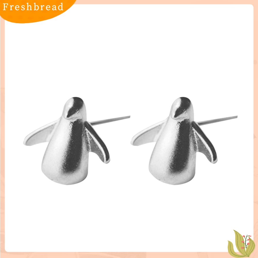 &lt; Freshbread &gt; Lucu 3D Kartun Pinguin Hewan Telinga Stud Anting Wanita Tindik Perhiasan Hadiah
