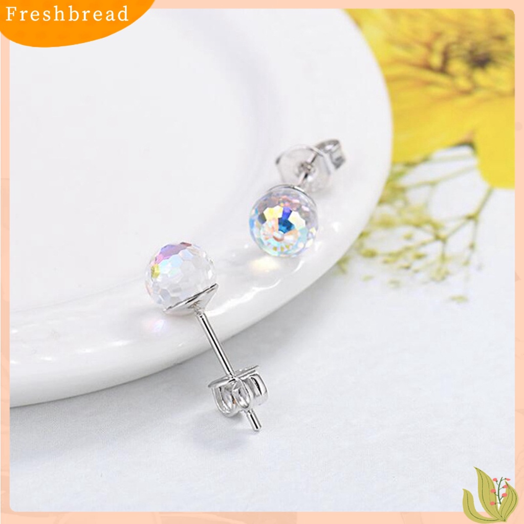 &lt; Freshbread &gt; Fashion Wanita Desain Bola Kristal Imitasi Ear Stud Earrings Perhiasan Hadiah Aksesori