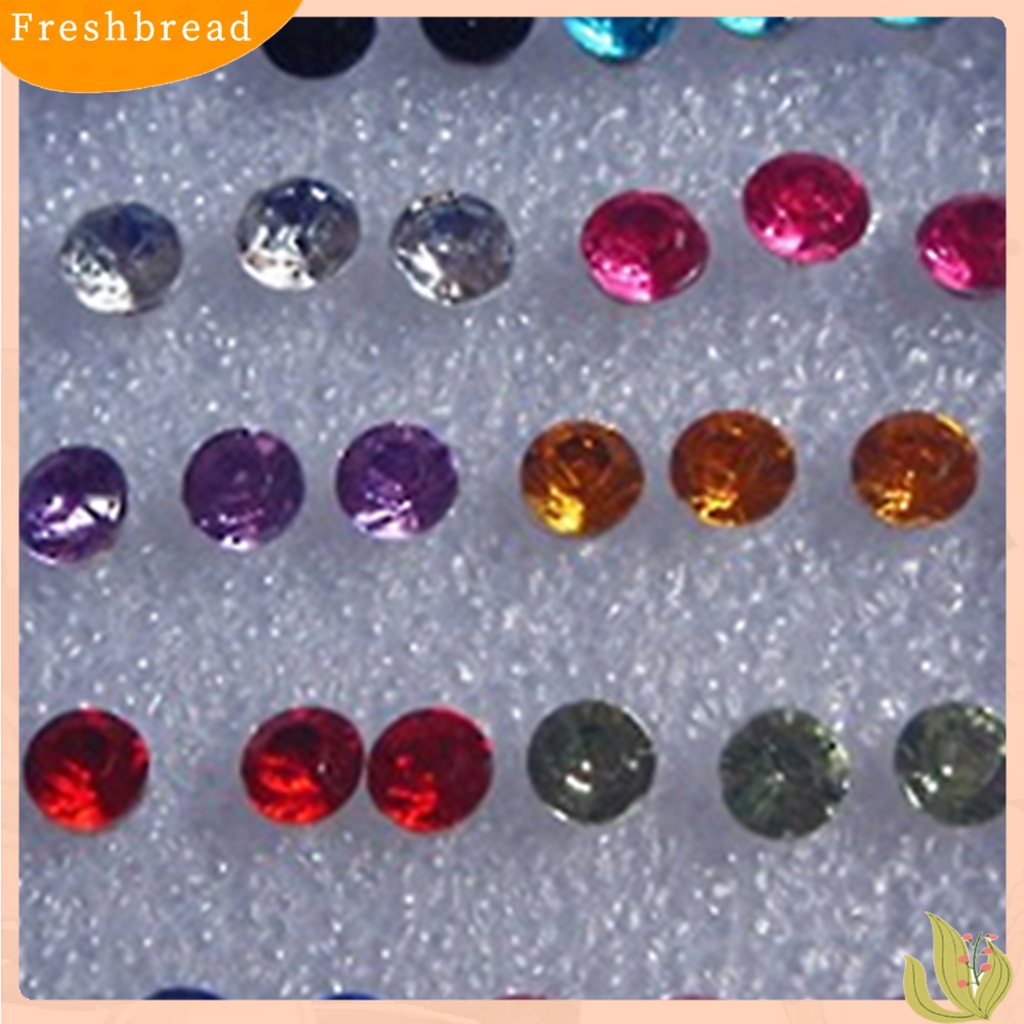 &lt; Freshbread &gt; 20pasang Anting Tusuk Berlian Imitasi Hias Perhiasan Cantik Bebas Alergi Ear Studs Untuk Pesta