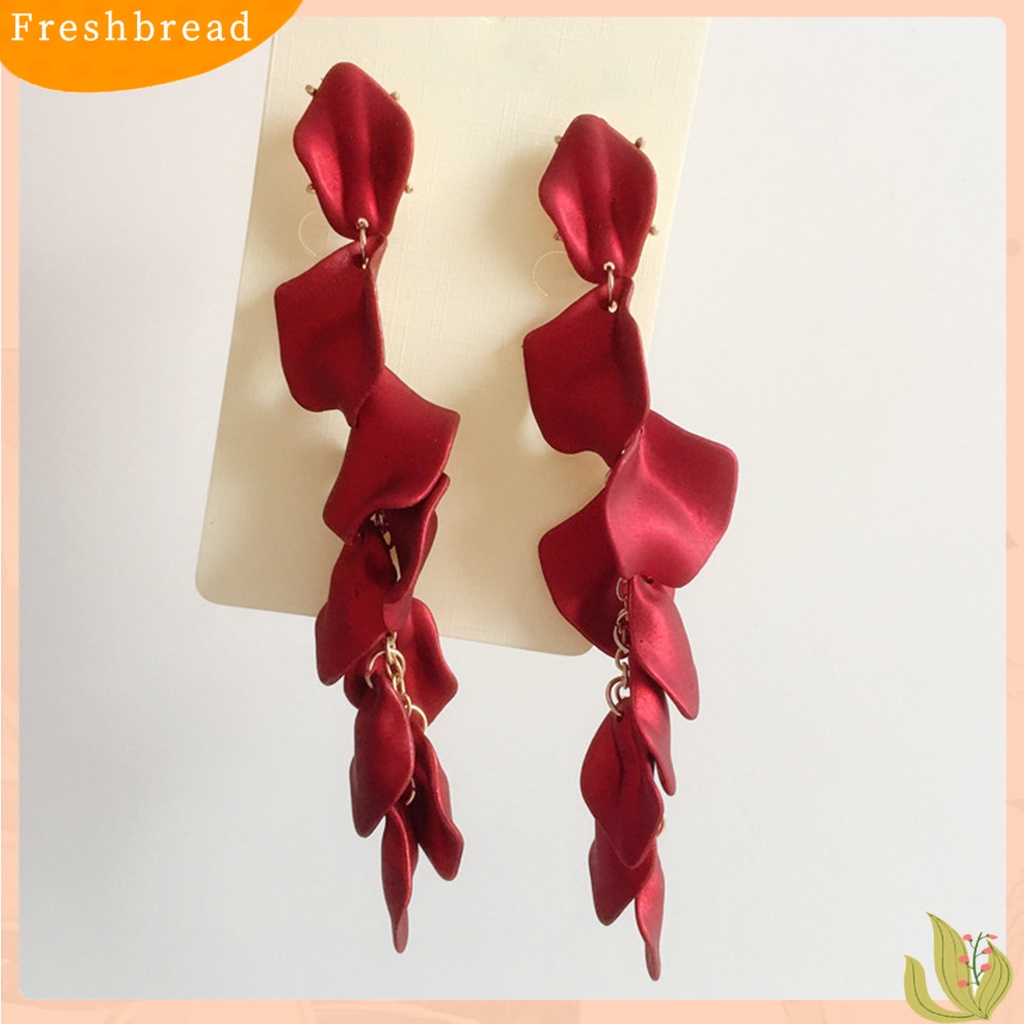 &lt; Freshbread &gt; 1pasang Indah Menjuntai Anting-Anting Tahan Aus Akrilik Panjang Wanita Menjuntai Drop Earrings Perhiasan Aksesoris