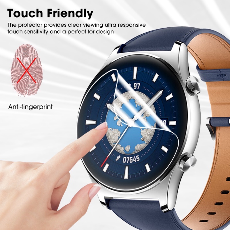 3pcs Ultra-clear Ultra-Tipis Film Hidrogel Perbaikan Tahan Debu Hidrophobic Oleophobic Smart Watch TPU Pelindung Layar Untuk Honor Watch GS 3i