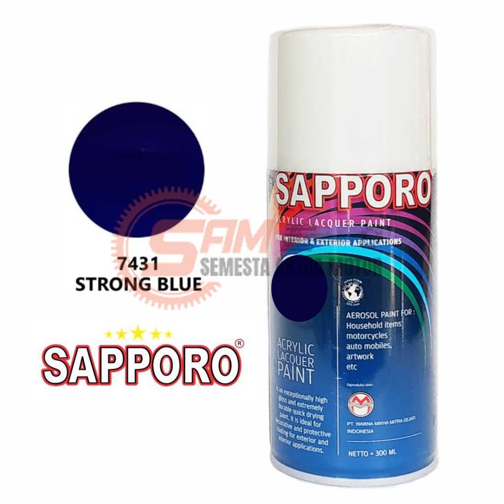 

Pilox Sapporo Strong Blue 7431 Cat Semprot 300ml Aerosol Biru Colour Spray Pilok