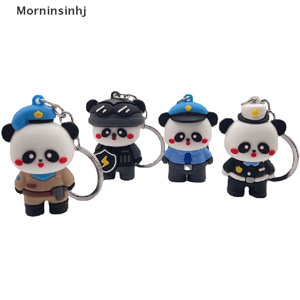 Mornin Baru Kartun Panda Police Gantungan Kunci Lem Lembut Pria Dan Wanita Tas Liontin Panda Lucu Keyring Pendant Hadiah id