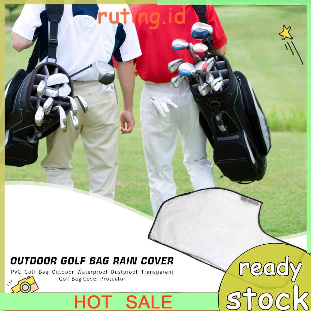 Outdoor Golf Cover PVC Waterproof Pelindung Penutup Hujan Golf Transparan