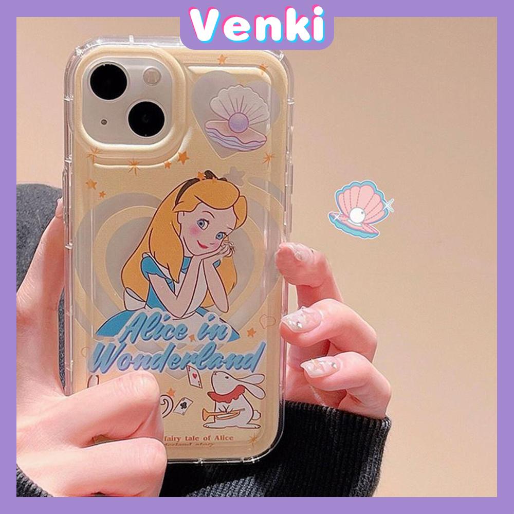 Case For iPhone 11 Soft TPU Clear Jelly Airbag Case With Stand Cute Cartoon Princesses Camera Protection Shockproof For iPhone 14 Plus 13 12 11 Pro Max 7 Plus X XR