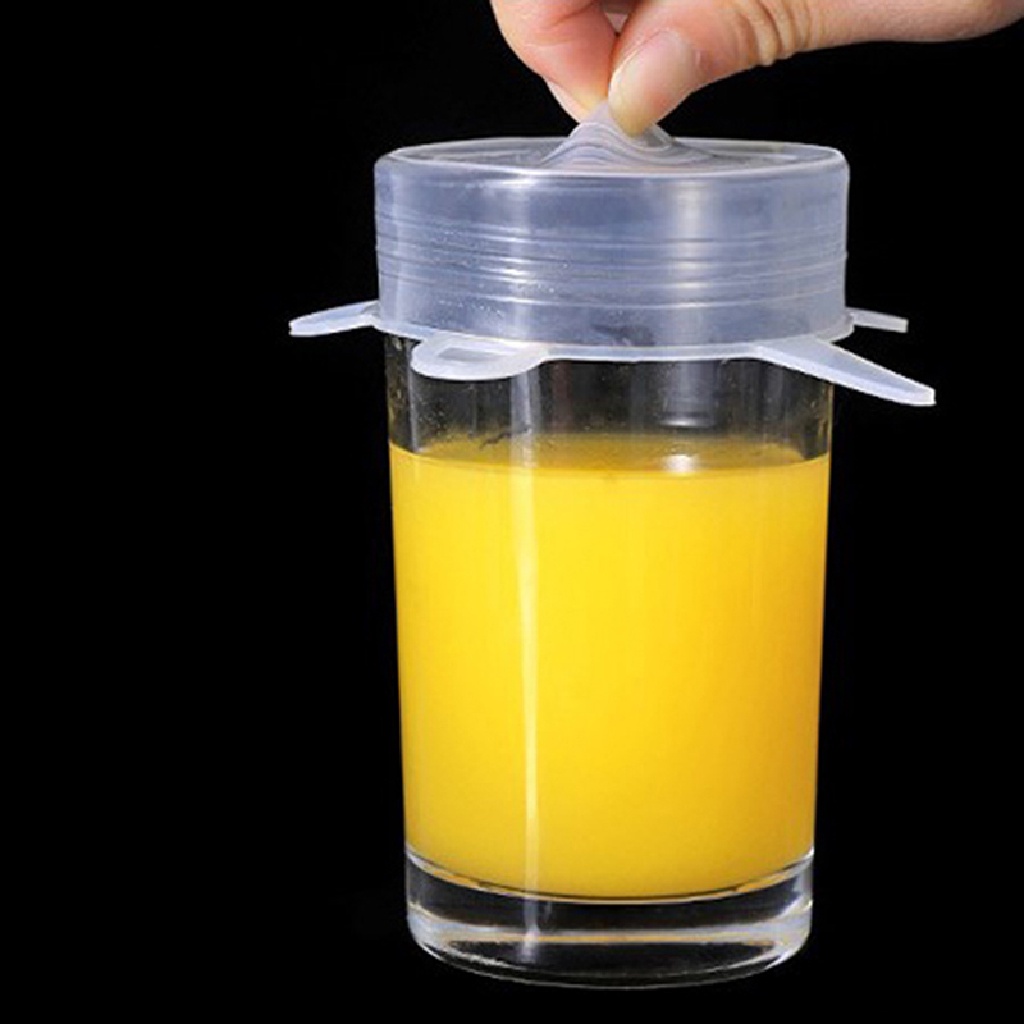 Deid 6Pcs Food Silicone Cover Cap Universal Tutup Silikon Untuk Peralatan Masak Mangkok Microwave Reusable Stretch Lids Bungkus Makanan Martijn