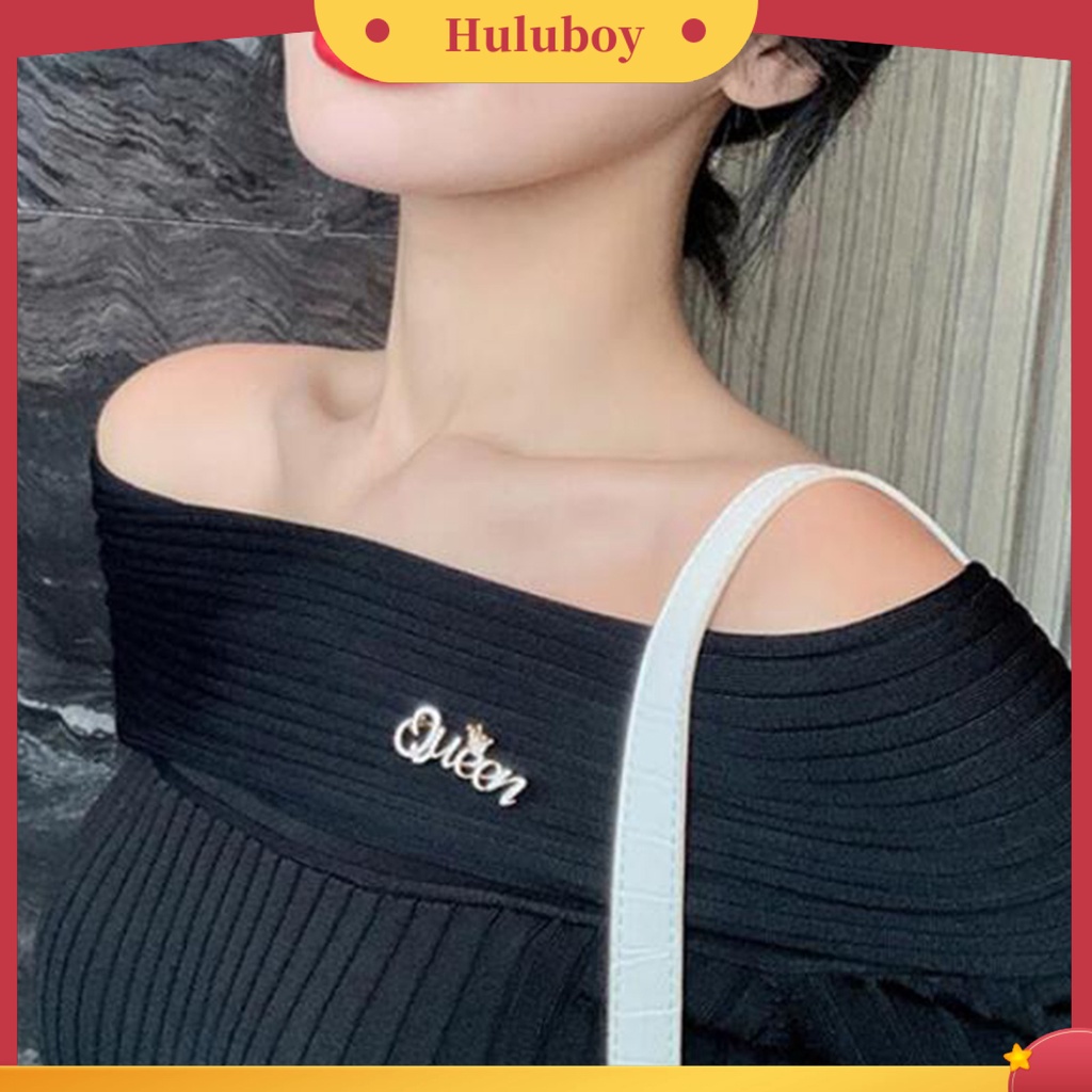 {Ready Stock} Bros Wanita Bentuk Huruf Berlian Imitasi Mewah Stainless Dress Pin Untuk Perjamuan