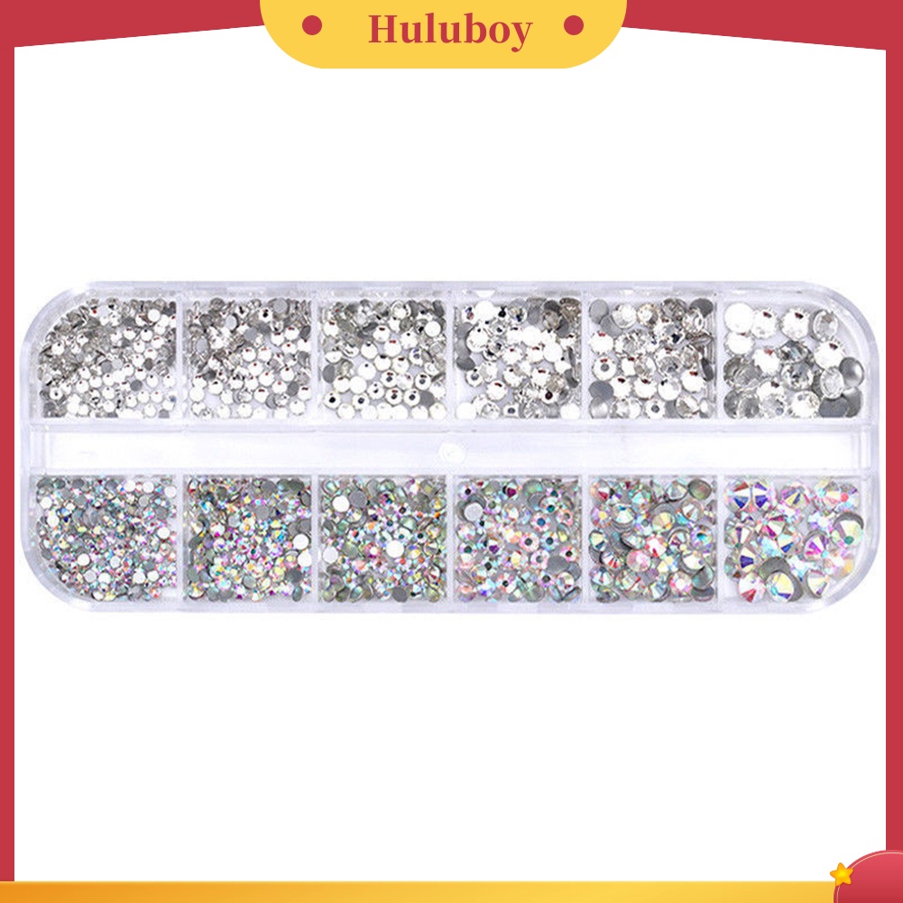 {In Stock} 12kisi Glitter Transparan Flat Berlian Imitasi Campuran Shiny Jewelry Manicure Decor