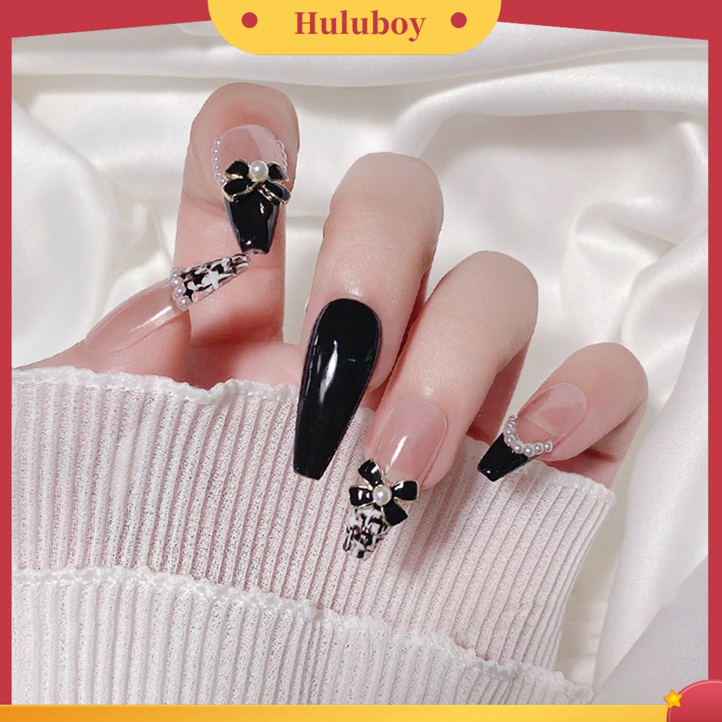 {In Stock} 10Pcs Ornamen Kuku Bentuk Unik Desain Mutiara Imitasi Warna Vibrant Menakjubkan Efek Visual 3D Bow-knot Nail Charms Ornamen Perhiasan Manicure Untuk Salon Kuku