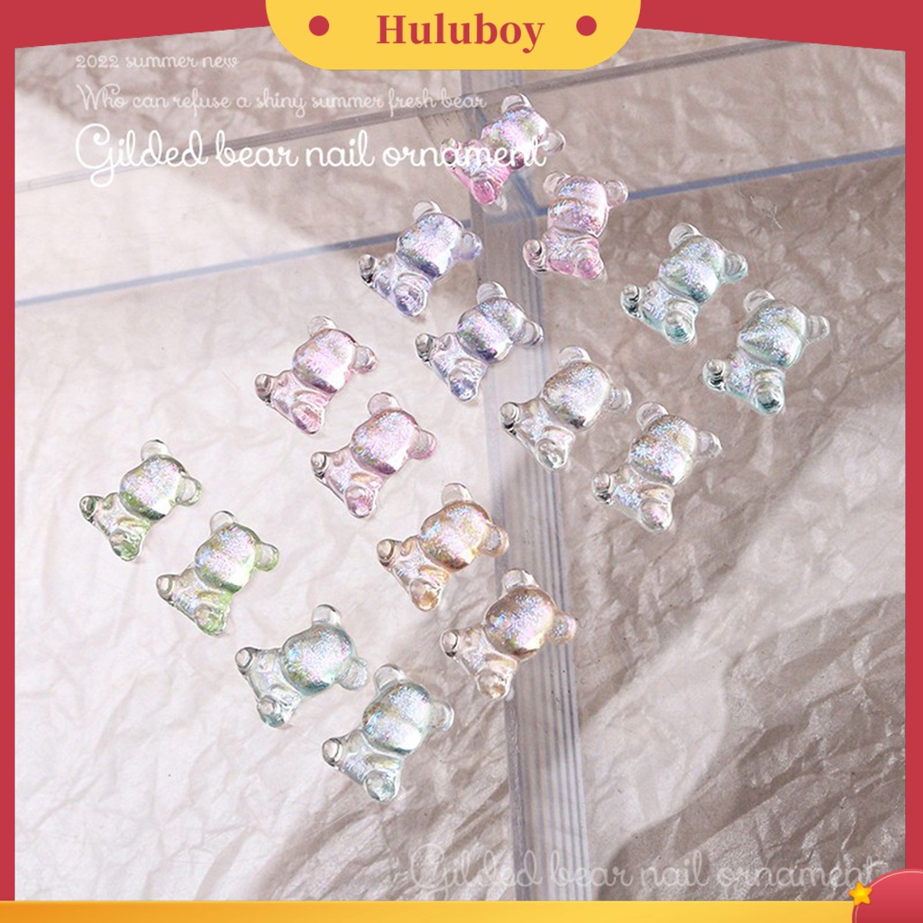 {In Stock} 50Pcs/Set Ornamen Kuku Efek Mengkilap Penembus Es Tembus Fashion Polish UV Gel Manicure Aksesoris Untuk Perempuan