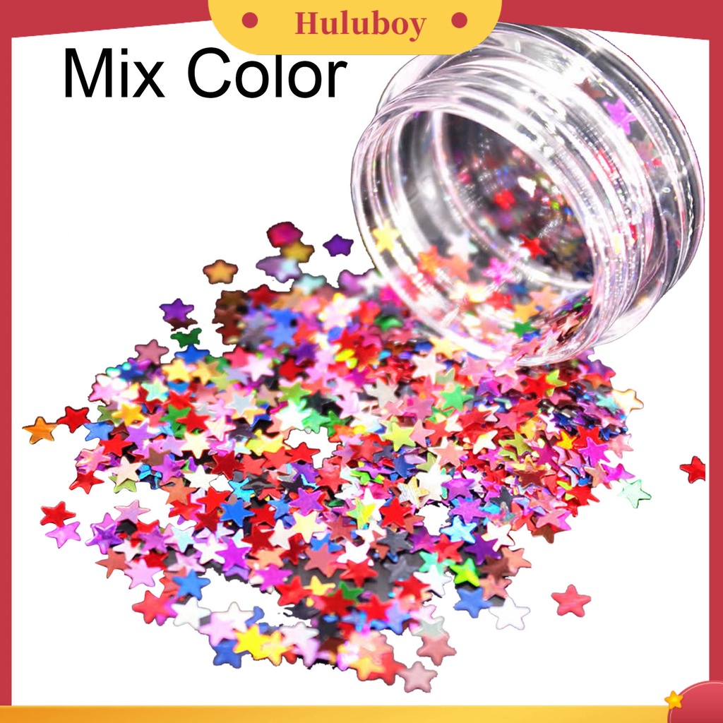 {In Stock} Bintang Sequin Shiny Flakes DIY Aksesoris Desain Kuku Nail Art Sequin Ornamen Untuk Kuku