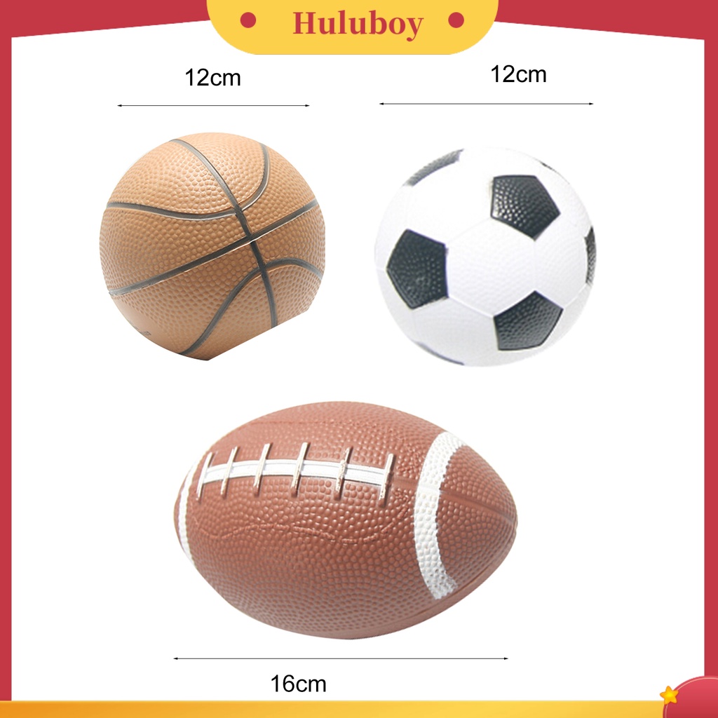 {In Stock} Bola Karet Tiup Mini Rugby Football Basket Mainan Olahraga Outdoor Anak
