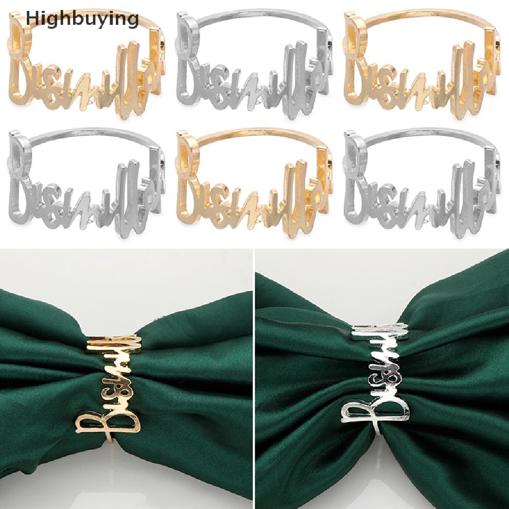 Hbid Ramadan Bismillah Napkin Ring Metal Eid Mubarak Tempat Serbet Meja Dekorasi Ramadhan Muslim Islami Lebaran Pesta Glory