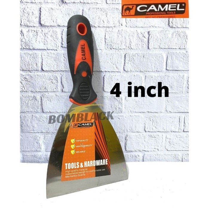 CAMEL Kape Semen 4 inch 10cm Gagang Karet Kecil Skrap Gypsum Penghalus