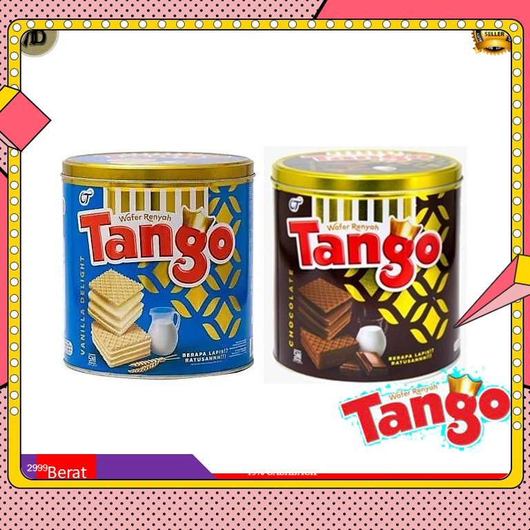 

Tango wafer kaleng coklat 290gr - Tanggo Vanilla - Chocolate - Can