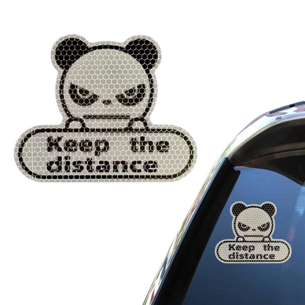 Lanfy Jaga Jarak Stiker Self-Adhesive Fluorescent Aksesoris Motor Dekorasi Kaca Dekorasi Aksesori Goresan Cover Mobil Panda Decal