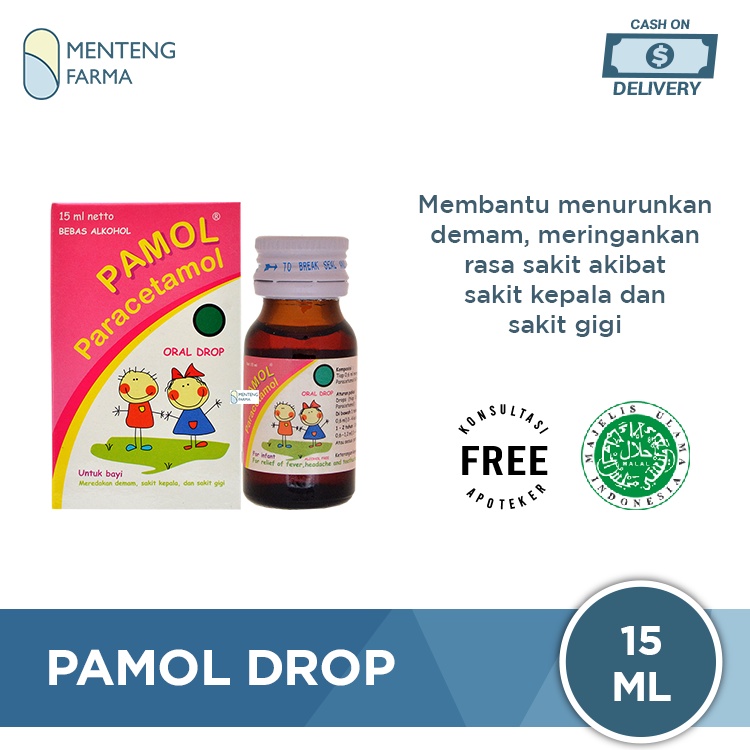 Pamol Drop 15 mL - Obat Demam, Nyeri dan Sakit Kepala