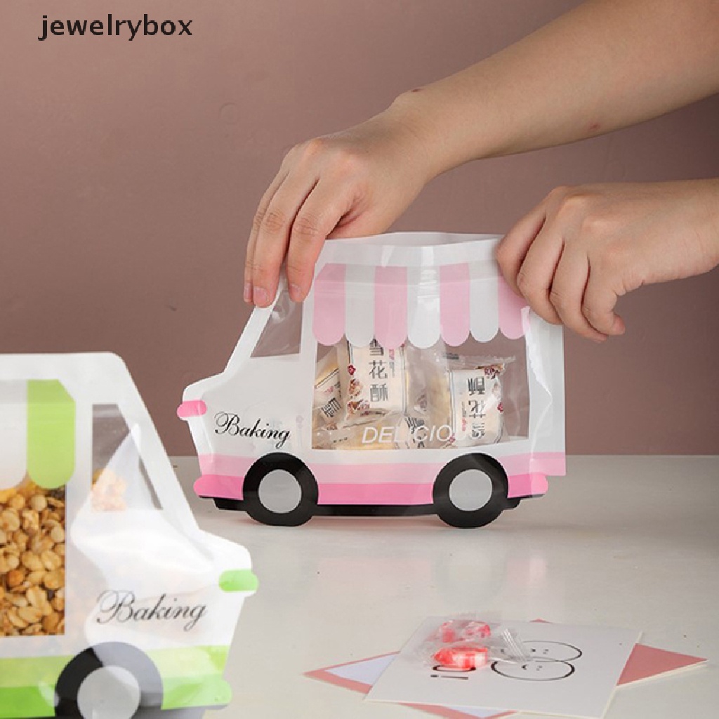 [jewelrybox] 10 Pcs Mobil Berbentuk Kartun Cookies Ziplock Bag Candy Bags DIY Hadiah Kemasan Kantong Butik