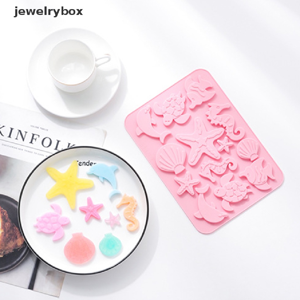 [jewelrybox] Silica Gel Cake Dekorasi Kue Cetakan Coklat Silikon Biologi Laut Butik