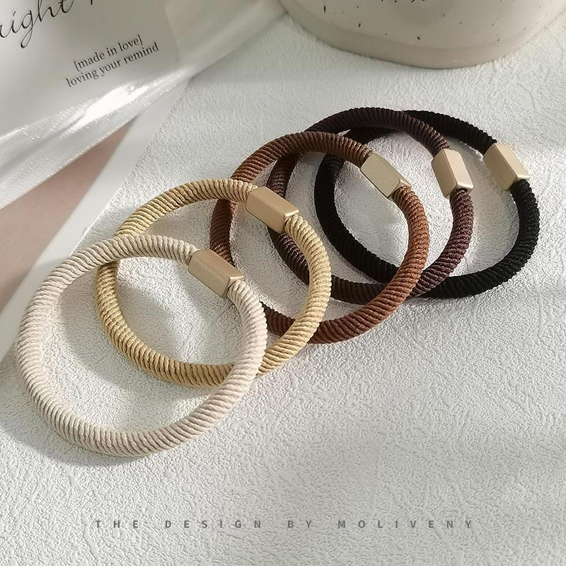 10pcs/set Tali Kepalahair Karet Gelang Perempuan Tinggi Elastis Tali Rambut Fashion Rambut