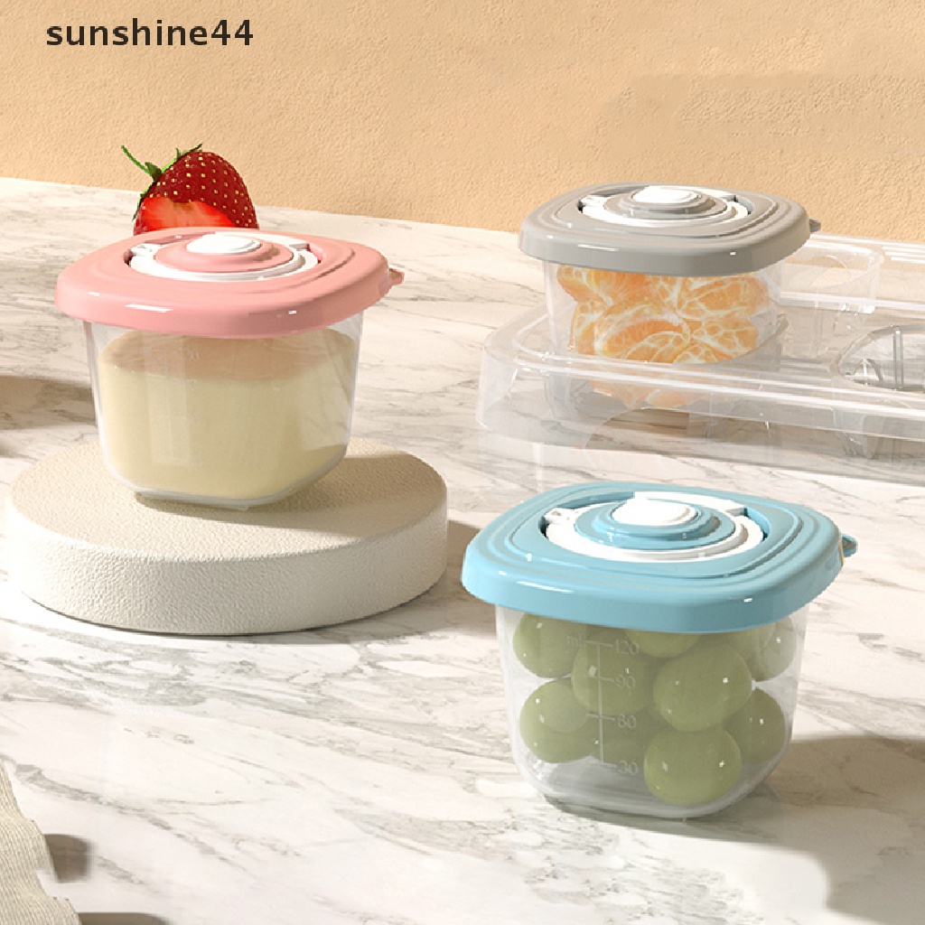 Sunshine 120ml Dispensing Crisper Box Tebal Sealed Food Box Kotak Penyimpanan Makanan Bayi ID