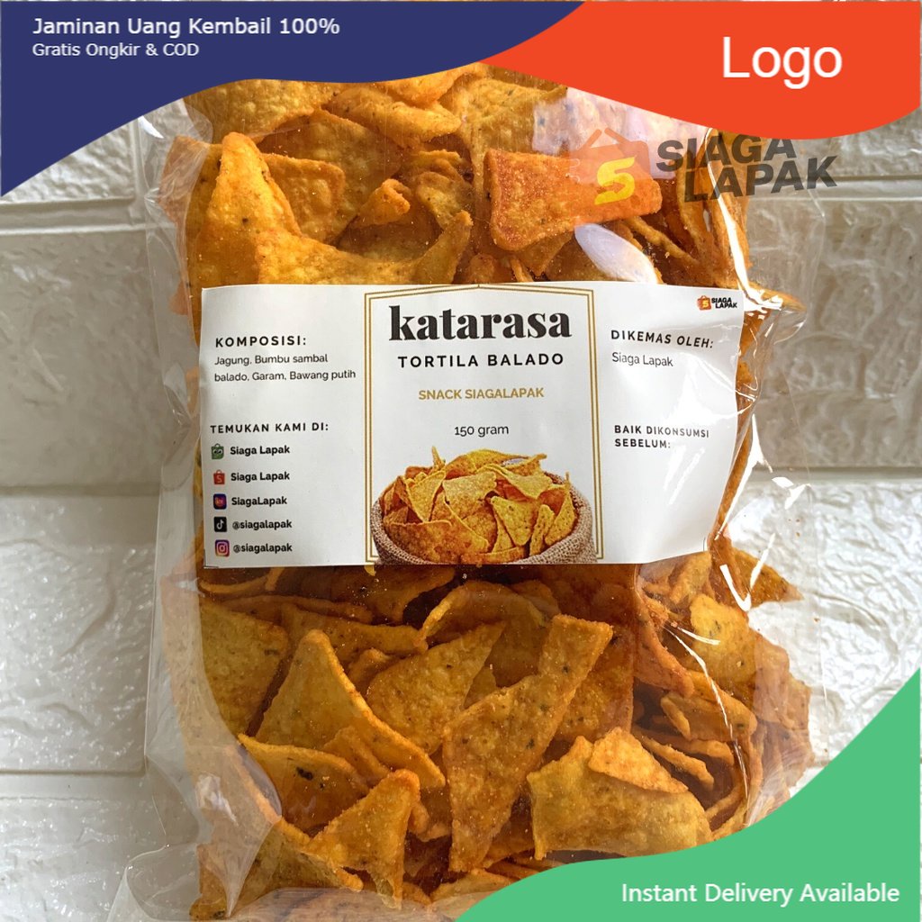 

Keripik Tortilla Jagung Balado 150gr Cap Katarasa Tortila Chips (ikannus_shop)