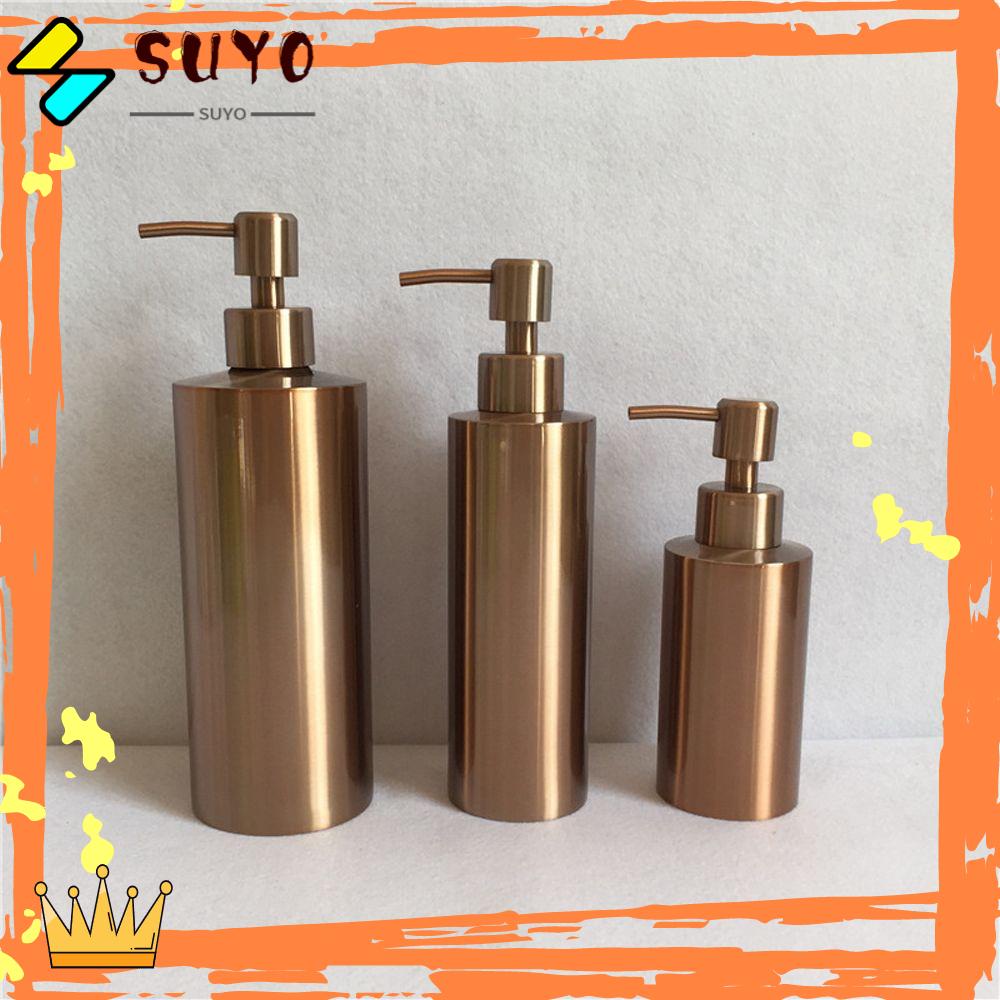 Suyo Dispenser Sabun Perlengkapan Kamar Mandi Skin Care Rose Gold Silinder Botol Hand Sanitizer
