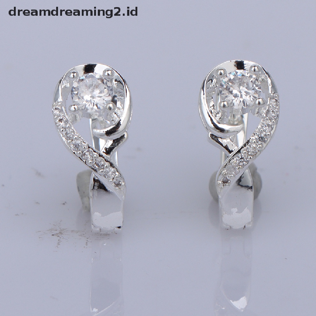 (hot) Anting Penurun Berat Badan Cubic Zirconia Earrings Stimulasi Titik Akupuntur Pembakar Lemak//