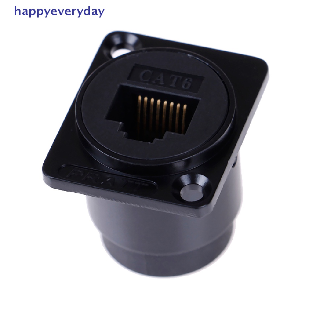 [happy] Rj45 D-type module socket female Konektor Sinyal cat6 panel mount network [ID]