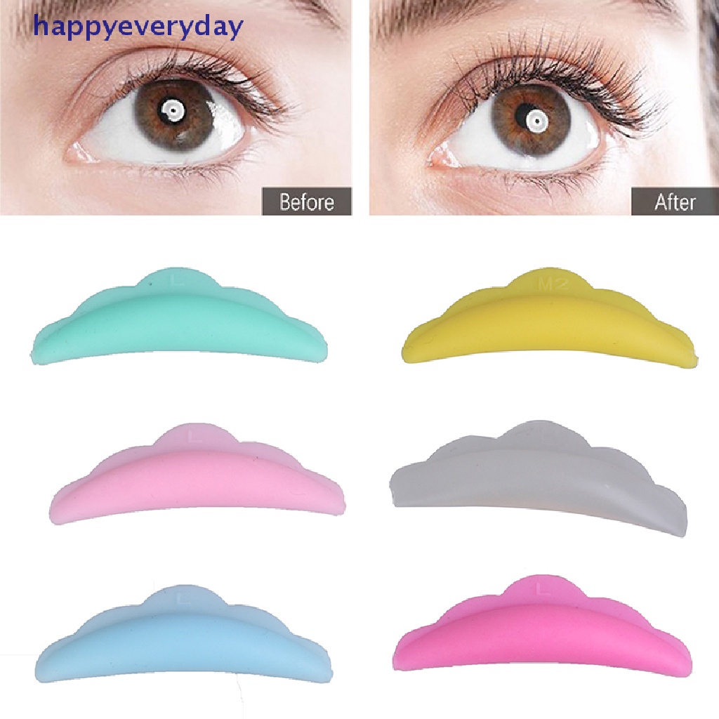 [happy] 5pasang Lash Lift Shields (XS S M L XL) Silicone Pads Eyelash Perm Batang Pengeriting [ID]