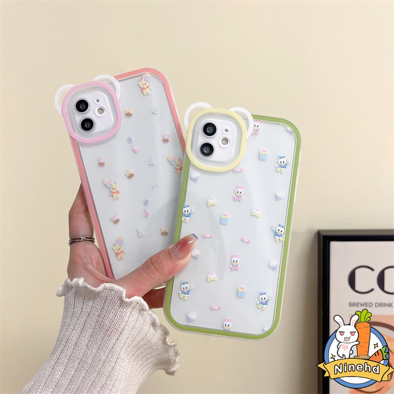 IPHONE Casing Kompatibel Untuk Iphone14 13 12 11 Pro Max X Xr Xs Max SE 8 7 6 6s Plus Ins Warna Solid Bening Casing Ponsel Transparan Pasangan Tahan Gores Shockproof Lembut Cover Pelindung