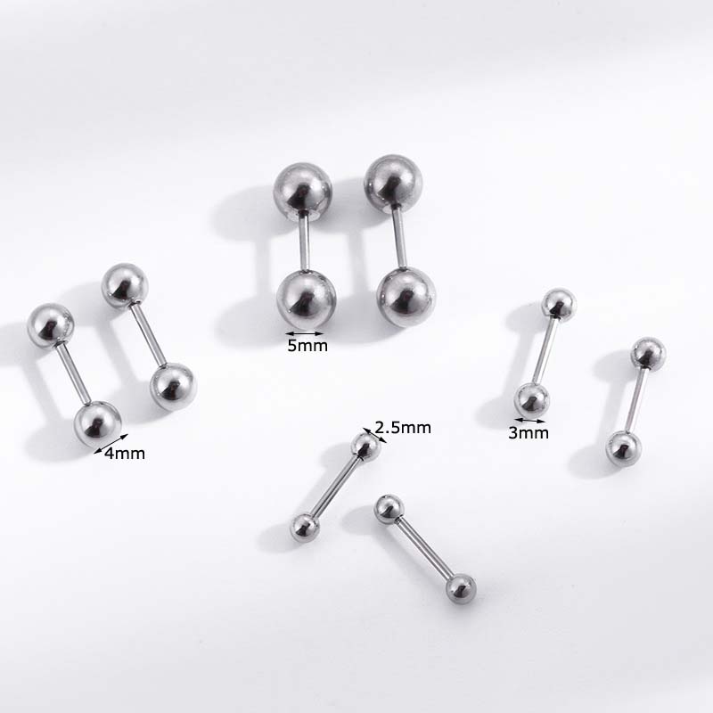 1biji Gaya Sederhana Stainless Steel Helix Rook Pinna Daith Piercing 20Gauge Warna Emas Perak Barbel Lurus