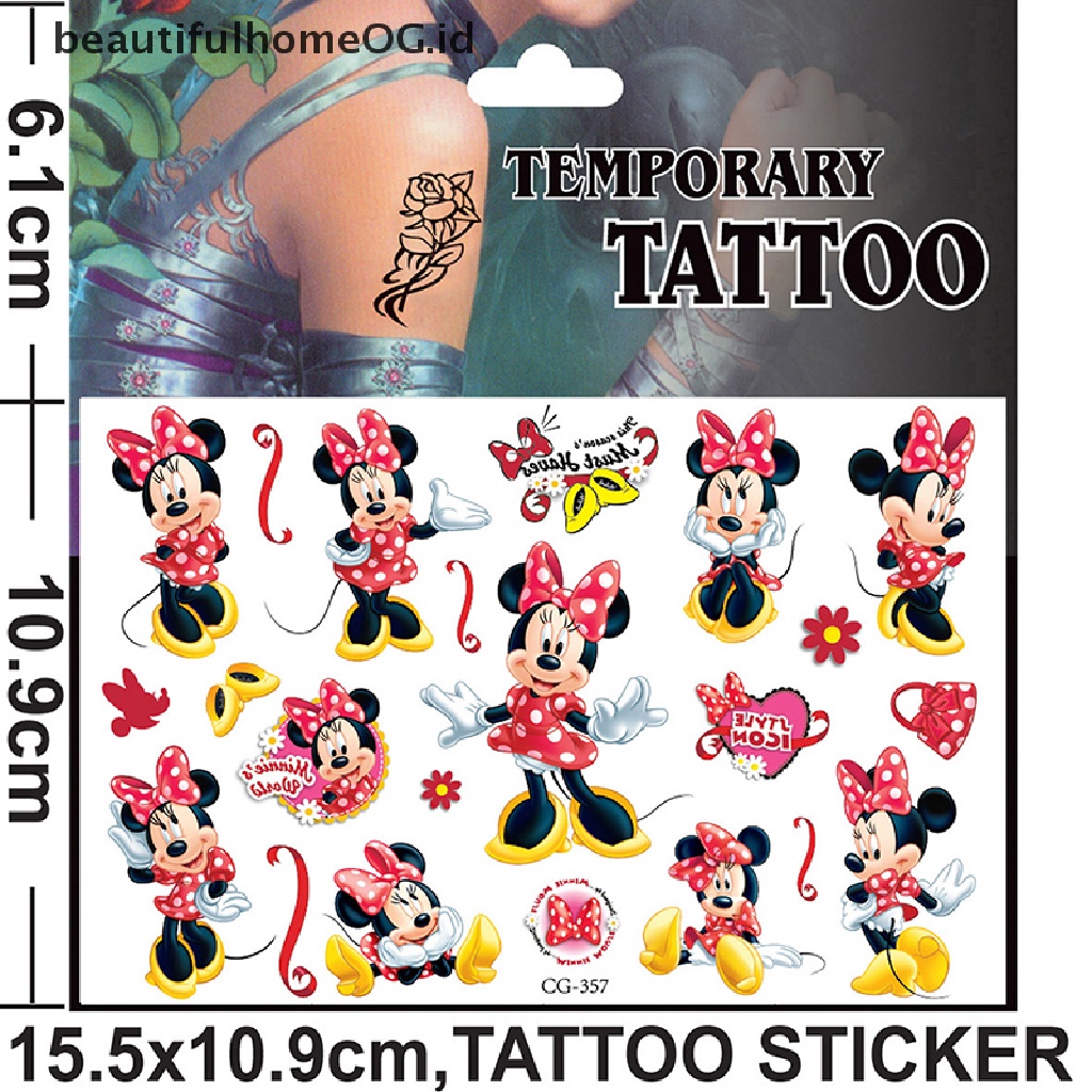// Lebaran// Stiker Tato Anak Karakter Kartun Disney Classic Mickey Minnie **