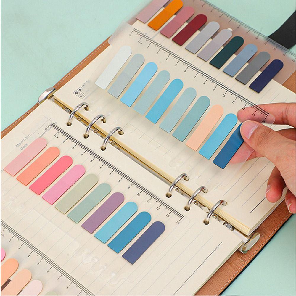 Lanfy Stiker Index Dengan Gradiasi Penggaris 200lembar DIY Dekorasi Membaca Label Perlengkapan Kantor Stationery Label Bookmark