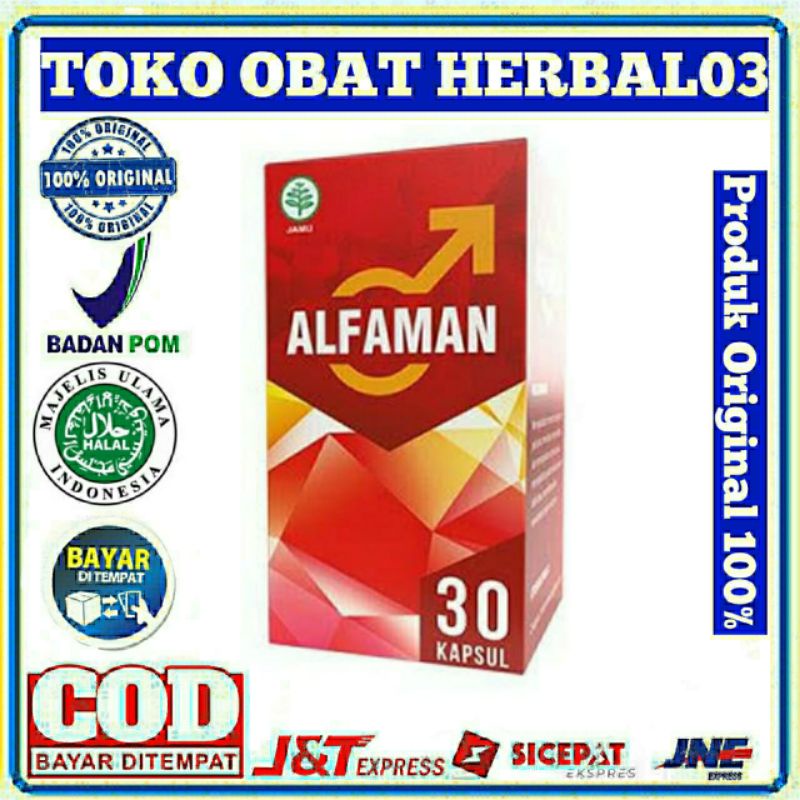 100% ORIGINAL Alfaman Asli Original Obat Pembesar Kuat Tahan Lama Suplemen Pria Herbal