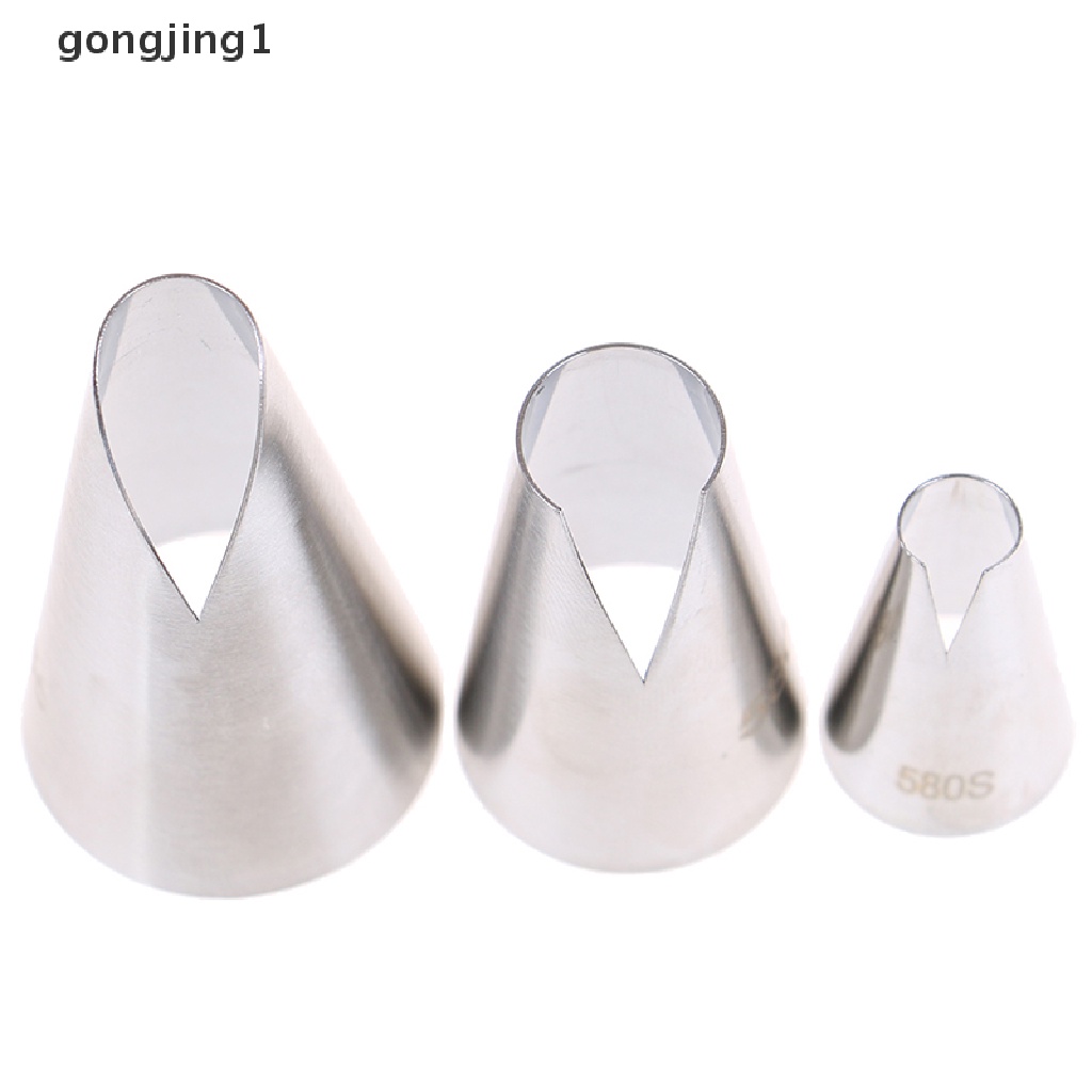 Ggg 3pcs Nozzle Kue Cream Dekorasi Cupcake Steel Icing Piping Nozzle Alat Pastry ID