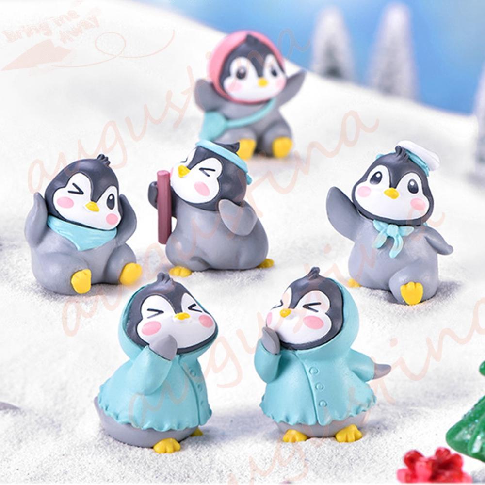 Patung Agustina Animal Fun Little Penguin Patung Kecil Figure Ornamen