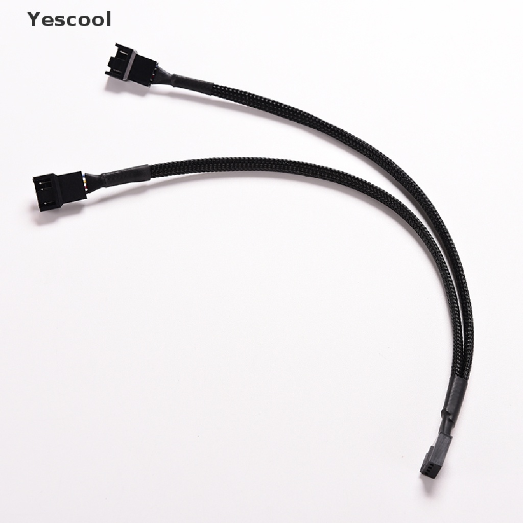Kipas Angin Cas Komputer Yescool 4Pin PWM To Dual PWM Power Berlengan Kabel Adaptor Y-Splitter ID