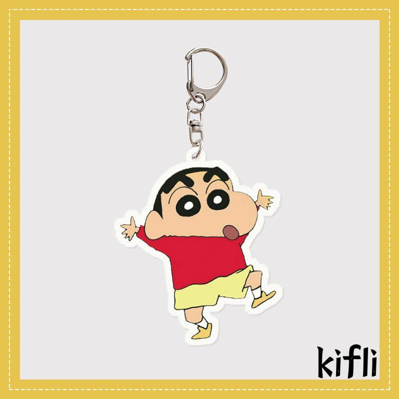 [KD] Liontin Hias Akrilik Dua Sisi Transparan Pendant Crayon Shin-chan Kartun Gantungan Kunci