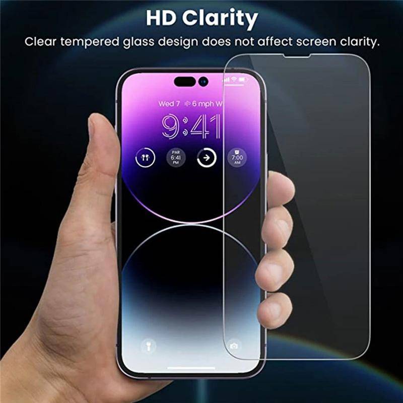 2in1 Tempered Glass Untuk Iphone14 13 12 11 Pro MAX Plus Mini Pelindung Layar HD Clarity Anti Fingerprint Gores Film Depan Belakang Untuk iPhone 14Plus 13Mini 12Mini