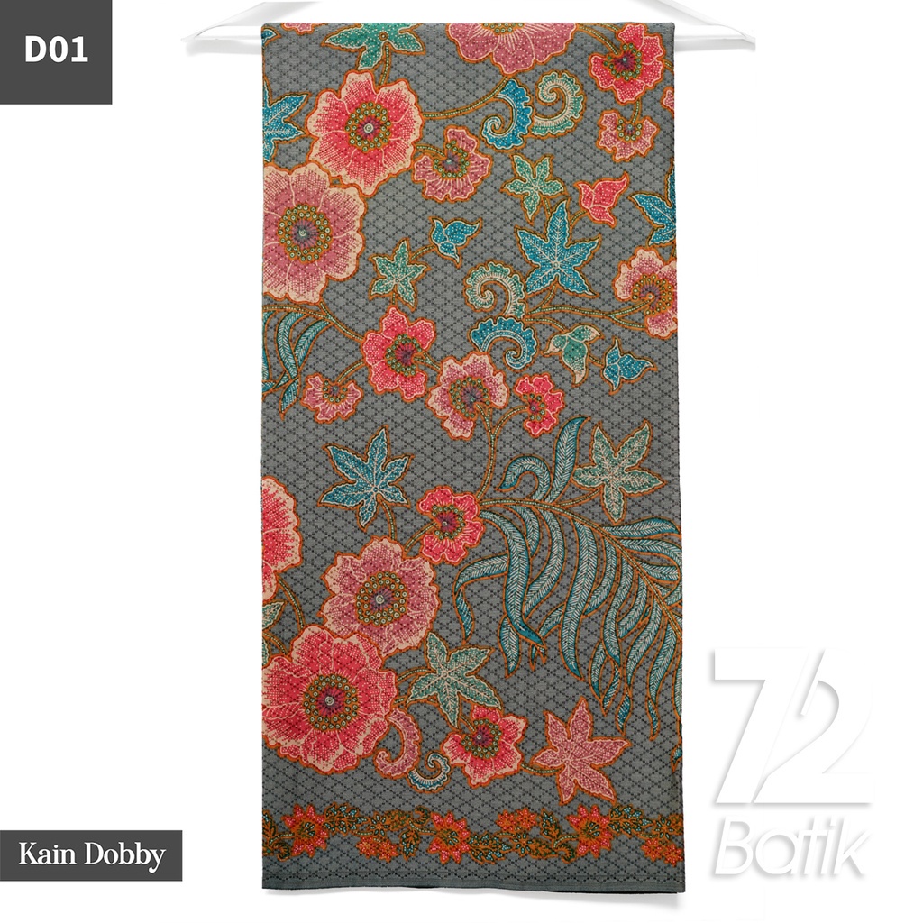 KAIN BATIK PREMIUM Dobby Motif Kembang Palem Warna Orange 723524 Cap 72 Jarik Jarit Samping Kebat Panjang Batik Dobby Modern Premium Bahan Seragam Batik Pernikahan Kantor Keluarga Murah Kamen Jadi Batik Bali Lembaran