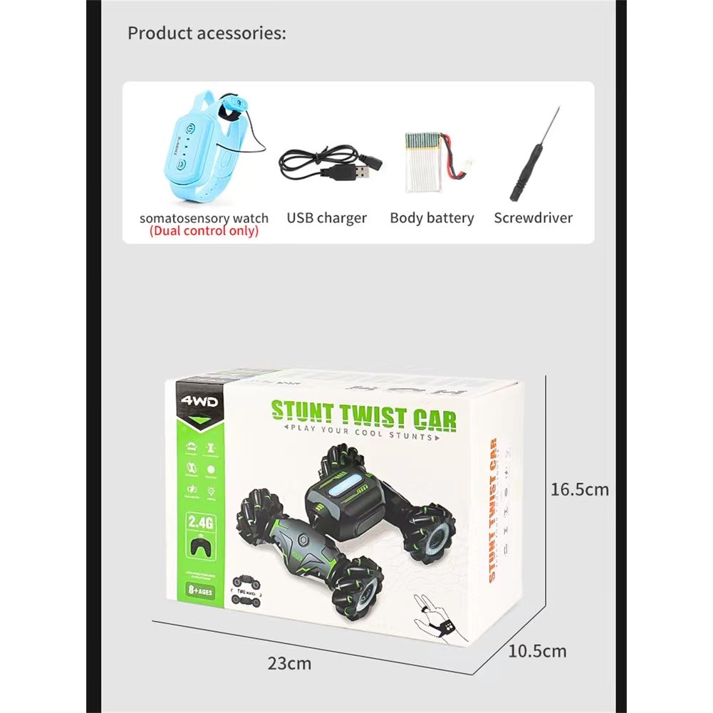 RC Stunt Car Mobil Akrobat Remote Control Dengan Lampu Berwarna Rotasi 360° Kontrol Gerakan Bisa Menyemburkan KabutMobil Remote Control Gesture Sensor Tangan Control Mobil Remote Control Offroad 4x4 Mainan Remote Control Dengan Jam Tangan