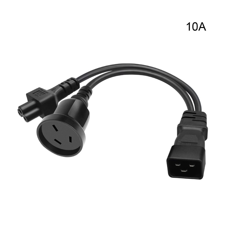 Zzz 1ft IEC320 C20 Ke IEC320 C5+AU Female AC-Power Extension Cable Kabel Adapter Cord