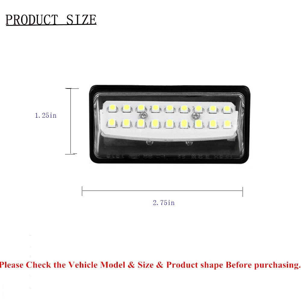 2pcs Lampu Plat Nomor Lisensi LED Untuk Nissan Altima Maxima Rogue Murano Quest Sentra Versa Note Infiniti JX35 QX60 QX56 QX80