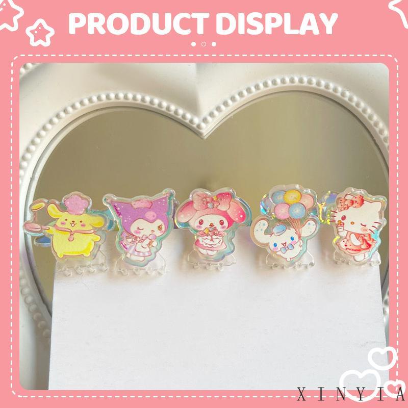 【Bayar di tempat】Hiasan Kepala Laser Sanrio Hair Claw Clip Lucu Sederhana Serbaguna Klip Rambut Rusak