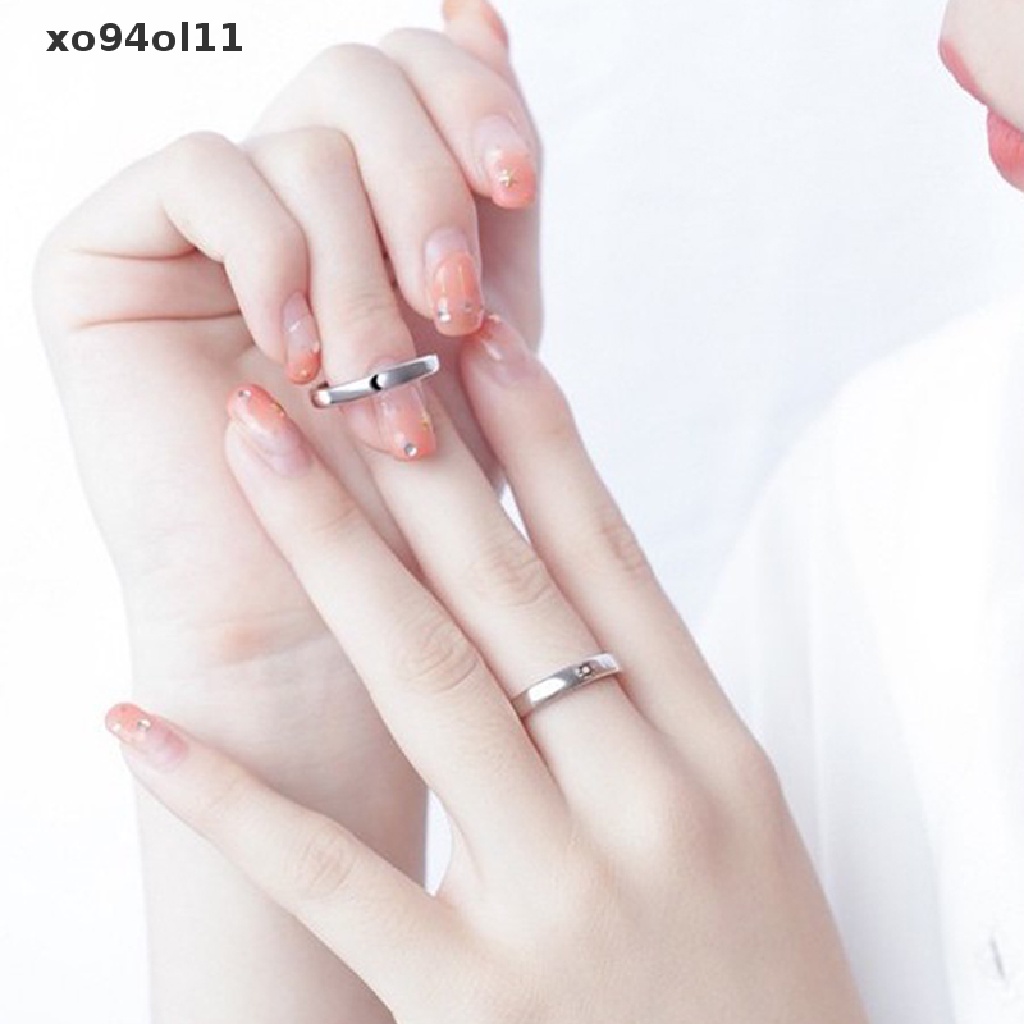 Xo Fashion Opening Adjustable Sun Moon Couple Rings Untuk Hadiah Ulang Tahun Pernikahan OL