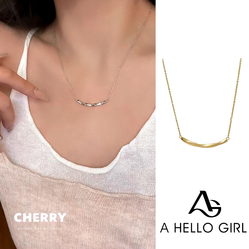 Kalung Rantai Klavikula Desain Smile Gaya Korea Untuk Wanita