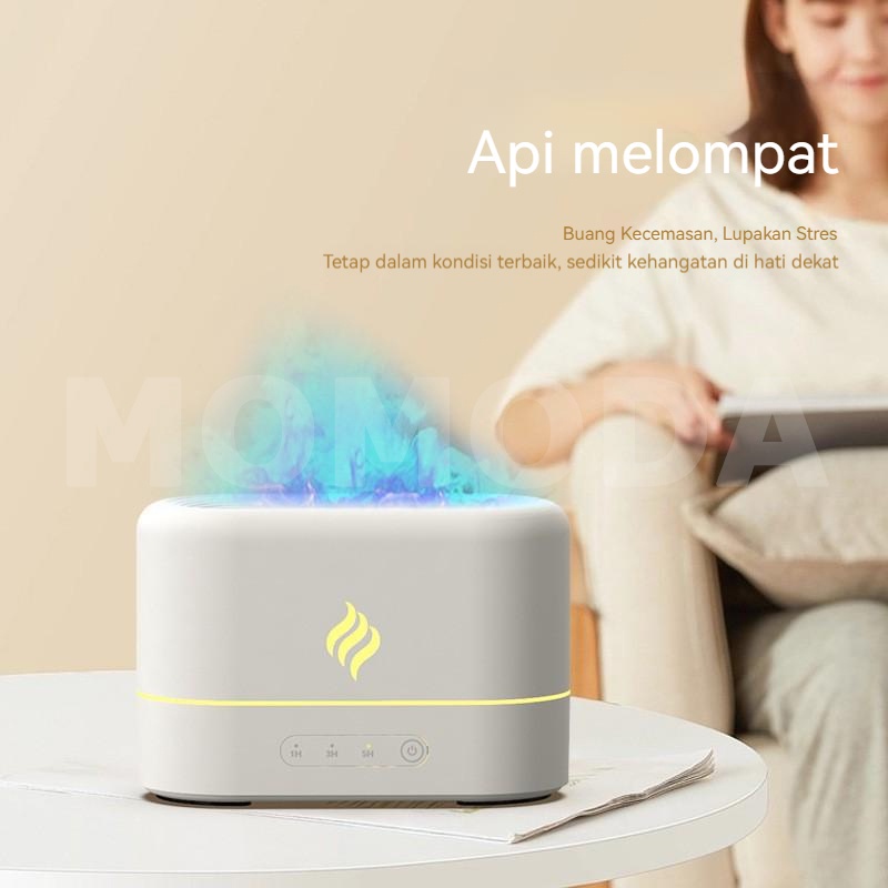 Air Humidifier Aromatherapy Purifier Diffuser Colorful  Ilusi Api Aroma Terapi Essential Oil / Pengharum Ruangan  -MYLike Official/200ml Flame Aromatherapy Machine